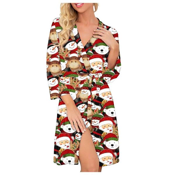 women's sleepwear autumn women christmas robes nightdress long sleeve intimate lingeries negligee home print v-neck pajama dress, Black;red
women's sleepwear autumn women christmas robes nightdress long sleeve intimate lingeries negligee home print v-neck pajama dress, Black;red