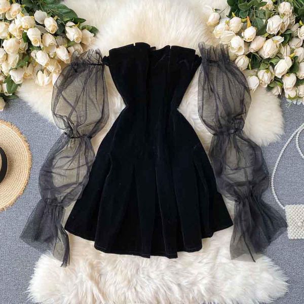 dress erotic women autumn off shoulder mesh sleeve lady long pleated dresses female casual, Black;gray
dress erotic women autumn off shoulder mesh sleeve lady long pleated dresses female casual, Black;gray