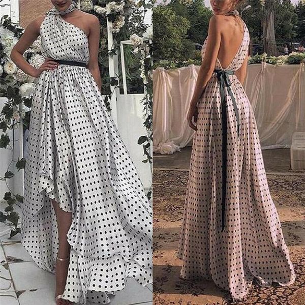 casual dresses summer women sleeveless fashion elegant off shoulder maxi long dress polka dot irregularity female ladies vestidos, Black;gray
casual dresses summer women sleeveless fashion elegant off shoulder maxi long dress polka dot irregularity female ladies vestidos, Black;gray