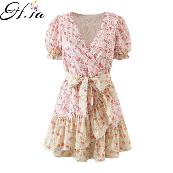 h.sa european and american summer wind women's v-neck printed contrast color cross bow puff sleeve dress 7653 210716, Black;gray
h.sa european and american summer wind women's v-neck printed contrast color cross bow puff sleeve dress 7653 210716, Black;gray