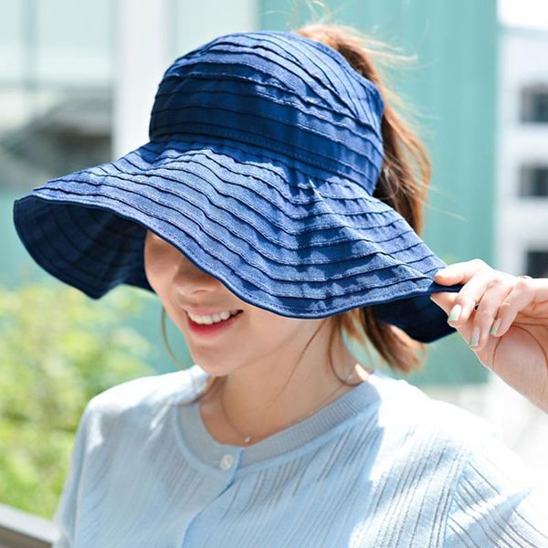 wide brim hats sunscreen foldable lady sunbonnet summer uv protection women e cotton cap sun hat, Blue;gray
wide brim hats sunscreen foldable lady sunbonnet summer uv protection women e cotton cap sun hat, Blue;gray