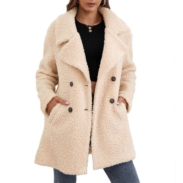 women's wool & blends womens fuzzy fleece lapel long cardigan coat teddy bear faux fur fall winter outwear comfortable fabric jackets w, Black
women's wool & blends womens fuzzy fleece lapel long cardigan coat teddy bear faux fur fall winter outwear comfortable fabric jackets w, Black