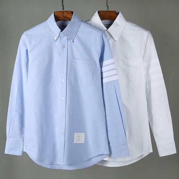 men's casual shirts 2021 fashion brand men slim white long sleeve striped shirt turn down collar oxford solid clothing, White;black
men's casual shirts 2021 fashion brand men slim white long sleeve striped shirt turn down collar oxford solid clothing, White;black