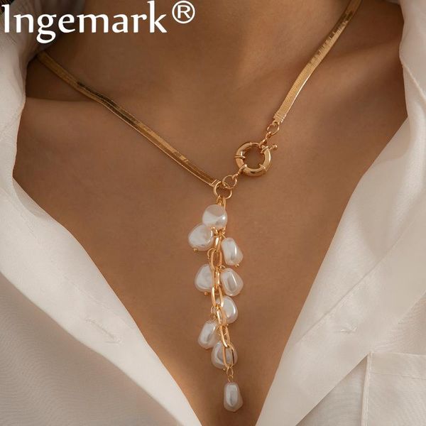 fashion kpop irregular pearl pendant necklaces simple cute snake chain tassel choker necklace women beach accessories, Silver
fashion kpop irregular pearl pendant necklaces simple cute snake chain tassel choker necklace women beach accessories, Silver