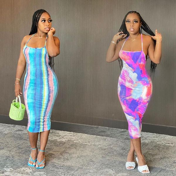 summer fashion tie-dye print suspenders open back dress comfortable female skirt casual dresses, Black;gray
summer fashion tie-dye print suspenders open back dress comfortable female skirt casual dresses, Black;gray