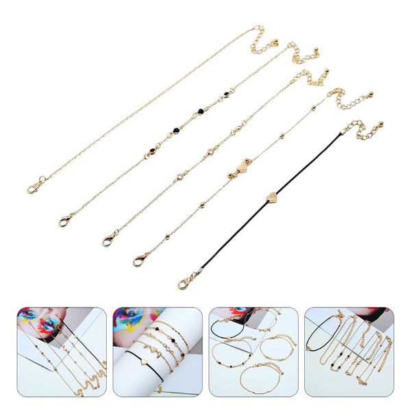 anklets 5pcs summer fashion anklet decorative stylish foot chain ornaments, Red;blue
anklets 5pcs summer fashion anklet decorative stylish foot chain ornaments, Red;blue