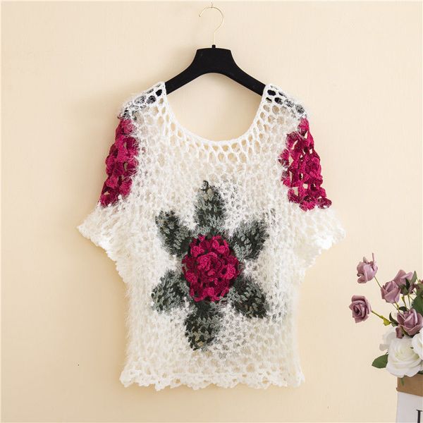 women's sweaters hollow pullover sweater spring/summer fashion women's short section with crochet round neck casual 5mje, White;black
women's sweaters hollow pullover sweater spring/summer fashion women's short section with crochet round neck casual 5mje, White;black