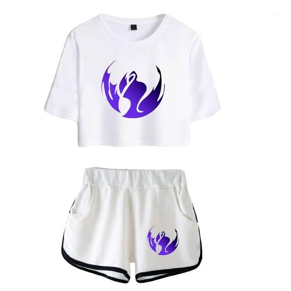women's t-shirt solo leveling tracksuit two piece set summer short sleeve crop shorts fashion clothes 2021 korean manga suit, White
women's t-shirt solo leveling tracksuit two piece set summer short sleeve crop shorts fashion clothes 2021 korean manga suit, White