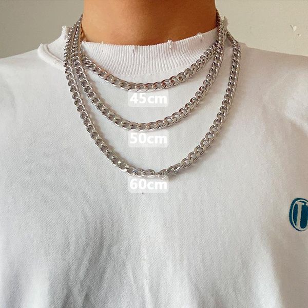 chains cuban necklace 2021 female ins hip-hop men stainless steel chain wholesale, Silver
chains cuban necklace 2021 female ins hip-hop men stainless steel chain wholesale, Silver