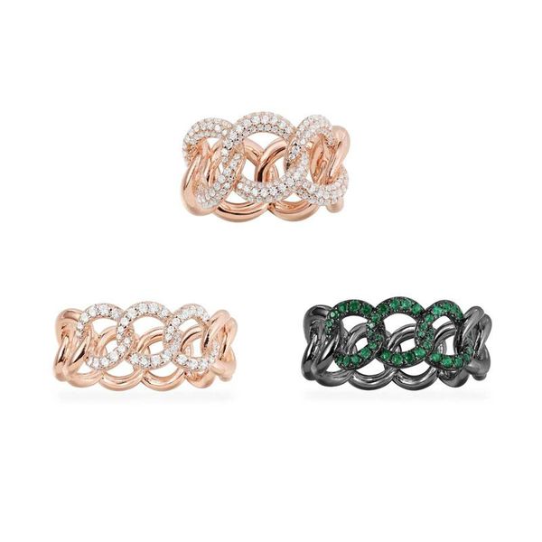 cluster rings kakany's high-quality 1:1 pink and white link black green shiny zircon charm ring. luxury jewelry gift for women, Golden;silver
cluster rings kakany's high-quality 1:1 pink and white link black green shiny zircon charm ring. luxury jewelry gift for women, Golden;silver