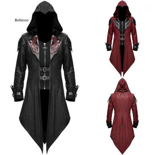 men's trench coats vintage halloween hoody costumes men long sleeve steampunk jacket gothic swallow-tail coat cosplay costume assassin, Tan;black
men's trench coats vintage halloween hoody costumes men long sleeve steampunk jacket gothic swallow-tail coat cosplay costume assassin, Tan;black