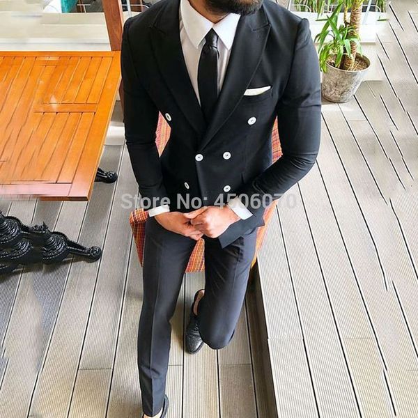 men's suits & blazers black mens casual business slim fit wedding tuxedos double breasted groom wear bridegroom costume homme 2pcs, White;black
men's suits & blazers black mens casual business slim fit wedding tuxedos double breasted groom wear bridegroom costume homme 2pcs, White;black