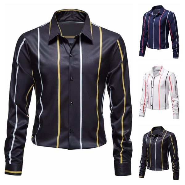 men's casual shirts 2021 brand long sleeve men social shirt streetwear striped dress mens slim regular fit clothes fashions jersey, White;black
men's casual shirts 2021 brand long sleeve men social shirt streetwear striped dress mens slim regular fit clothes fashions jersey, White;black