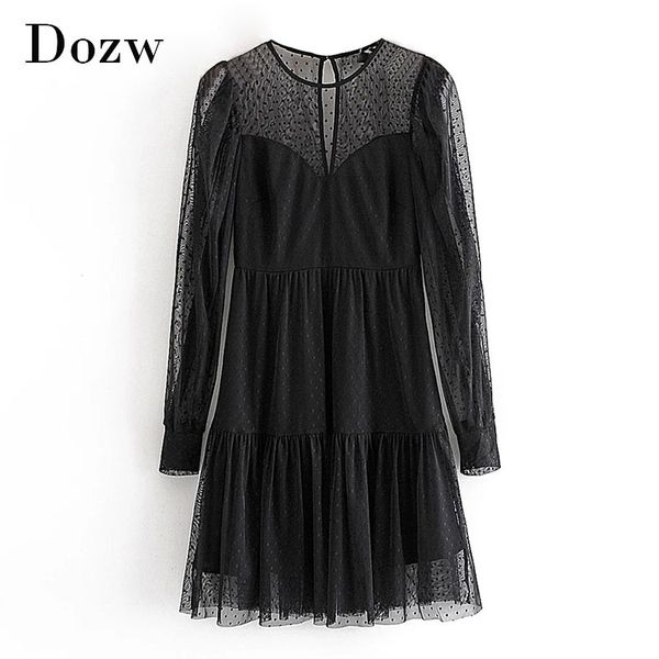 women lace mesh patchwork black mini dress o neck polka dot party dress puff long sleeve ruffle chic dresses robe 210414, Black;gray
women lace mesh patchwork black mini dress o neck polka dot party dress puff long sleeve ruffle chic dresses robe 210414, Black;gray