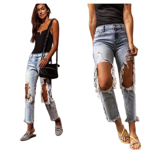 women's jeans 2021 retro bleached big ripped woman fashion boyfriend street casual hipster denim pants s-2xl quality, Blue
women's jeans 2021 retro bleached big ripped woman fashion boyfriend street casual hipster denim pants s-2xl quality, Blue