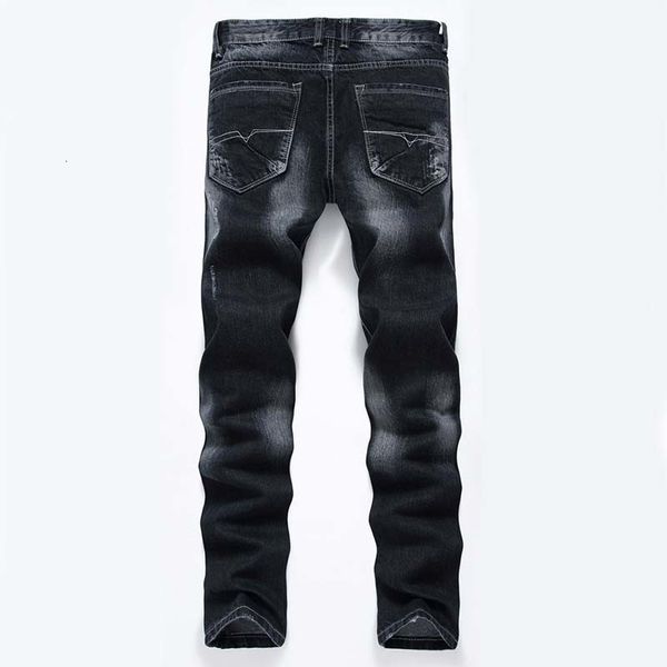 men casual jeans denim pants distressed bleached straight fashionable regular trousers, Blue
men casual jeans denim pants distressed bleached straight fashionable regular trousers, Blue