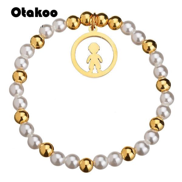 beaded, strands otakoo 8mm gold color bead bracelets women stainless steel little boy charm bracelet for fashion jewelry gift, Black
beaded, strands otakoo 8mm gold color bead bracelets women stainless steel little boy charm bracelet for fashion jewelry gift, Black