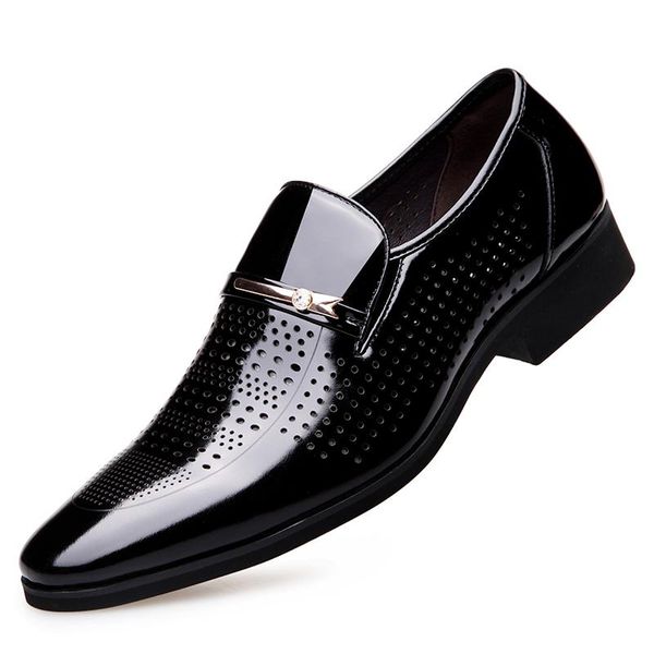 dress shoes summer leather hollow hole male men business breathable cool footwearmen loafers moccasins slip on men's flats, Black
dress shoes summer leather hollow hole male men business breathable cool footwearmen loafers moccasins slip on men's flats, Black