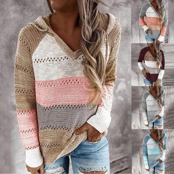 women v neck hooded womens sweaters autumn patchwork knitted elegant striped long sleeve pullovers casual loose jumper, White;black
women v neck hooded womens sweaters autumn patchwork knitted elegant striped long sleeve pullovers casual loose jumper, White;black
