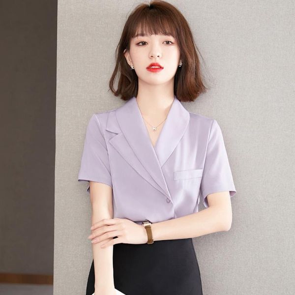 women's blouses & shirts summer 2021 chiffon shirt design sense minority short sleeve suit v-neck chic top, White
women's blouses & shirts summer 2021 chiffon shirt design sense minority short sleeve suit v-neck chic top, White
