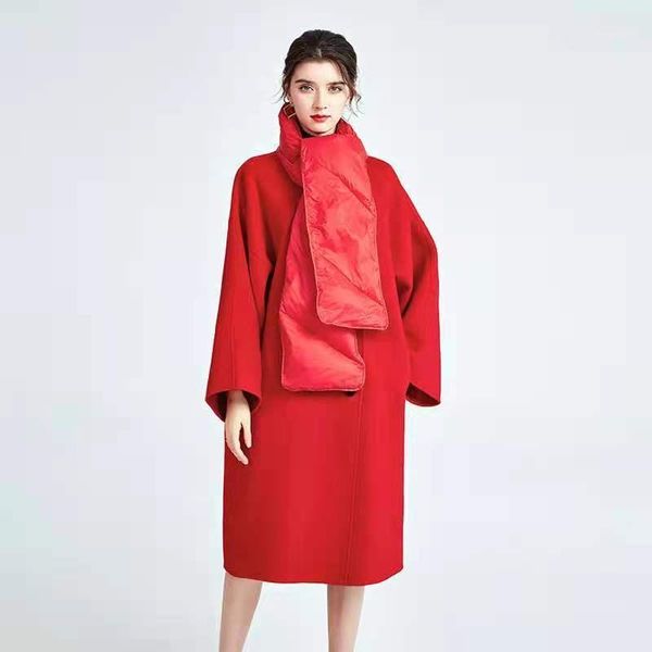 women's wool & blends double-sided cashmere overcoat, loose scarf and long ladies coat, autumn/winter woolen coat, Black
women's wool & blends double-sided cashmere overcoat, loose scarf and long ladies coat, autumn/winter woolen coat, Black