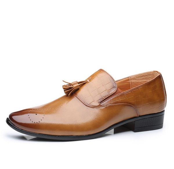 luxury pu leather shoe fashion men business dress loafers pointed toe oxford breathable formal designer wedding shoes, Black
luxury pu leather shoe fashion men business dress loafers pointed toe oxford breathable formal designer wedding shoes, Black