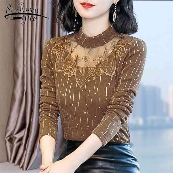 blusas mujer de moda korean fashion hollow out women casual long sleeve lace blouse turtleneck clothes 7710 50 210521, White
blusas mujer de moda korean fashion hollow out women casual long sleeve lace blouse turtleneck clothes 7710 50 210521, White