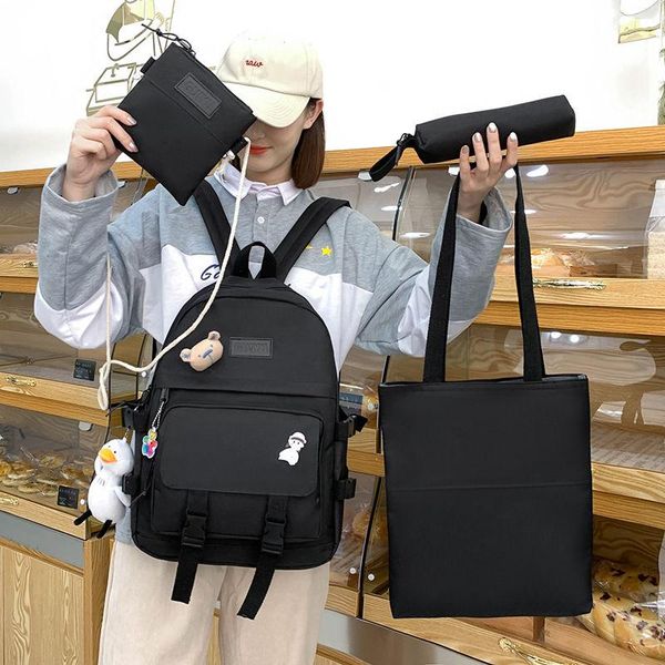 school bags 4 pcs set backpack teenager girls women casual female backbag rucksack classical student schoolbag
school bags 4 pcs set backpack teenager girls women casual female backbag rucksack classical student schoolbag