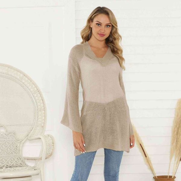 fashion sweater fine woolen star's same autumn 2021 street trendsetter translucent v-neck loose women's t-shirt, White;black
fashion sweater fine woolen star's same autumn 2021 street trendsetter translucent v-neck loose women's t-shirt, White;black