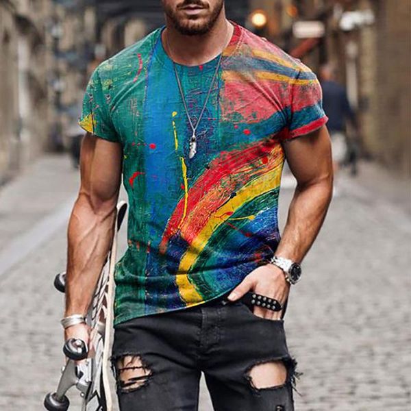 men's t-shirts rainbow print t shirt streetwear summer short sleeve for men casual round neck hip hop tee mujer camisetas, White;black
men's t-shirts rainbow print t shirt streetwear summer short sleeve for men casual round neck hip hop tee mujer camisetas, White;black