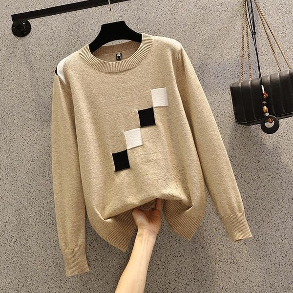 women's sweaters knitted plus large size oversize korean style fashion pullovers for autumn clothing ladies sweater 2021 blouses, White;black
women's sweaters knitted plus large size oversize korean style fashion pullovers for autumn clothing ladies sweater 2021 blouses, White;black