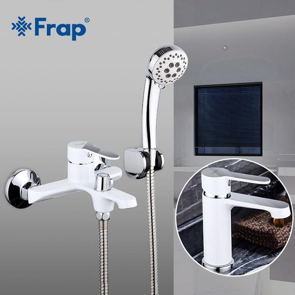 frap modern white brass bath room wall mounted bathroom faucet with basin tap bathtub mixer set shower f3241+f1041 sets
frap modern white brass bath room wall mounted bathroom faucet with basin tap bathtub mixer set shower f3241+f1041 sets