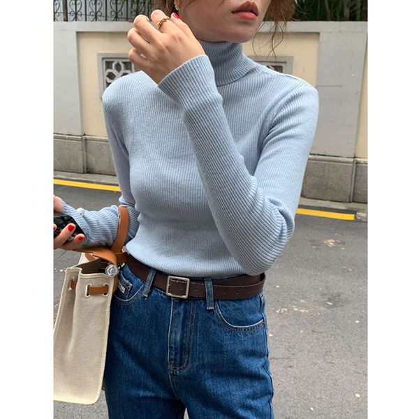 long sleeved high neck sweater autumn and winter slim fit version bottom shirt top, White;black
long sleeved high neck sweater autumn and winter slim fit version bottom shirt top, White;black