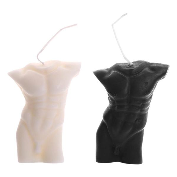 candles men's torso handmade men human mouldking art bust soy wax statue