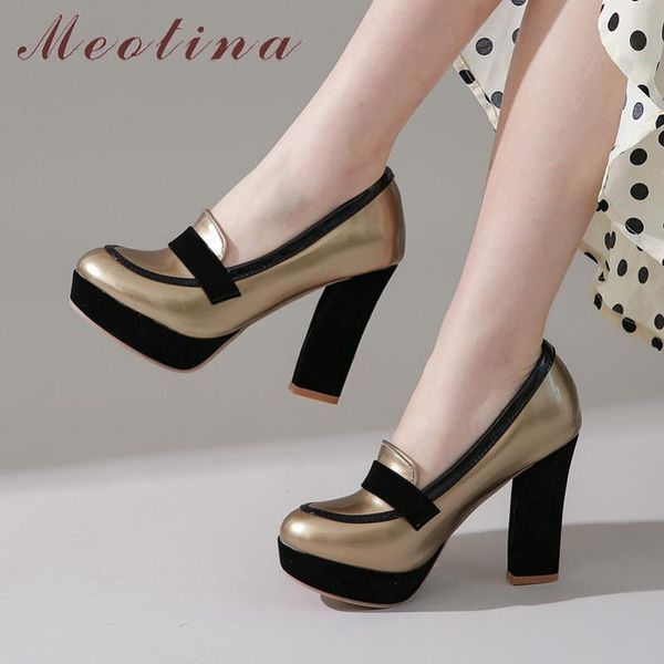 dress shoes meotina high heels women pumps mixed colors square party pu leather round toe ladies red large size 33-46, Black
dress shoes meotina high heels women pumps mixed colors square party pu leather round toe ladies red large size 33-46, Black