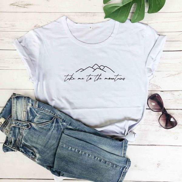 women's t-shirt take me to the mountains sublimation mountain landscape adventure quote camping t shirt graphic cotton casual tees, White
women's t-shirt take me to the mountains sublimation mountain landscape adventure quote camping t shirt graphic cotton casual tees, White