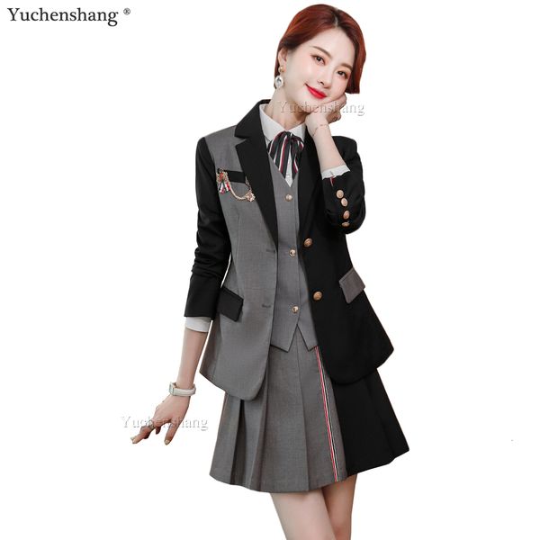 casual dresses school uniform design skirt suits women student two piece set female girl teacher work study wear blazer u3fo, Black;gray
casual dresses school uniform design skirt suits women student two piece set female girl teacher work study wear blazer u3fo, Black;gray