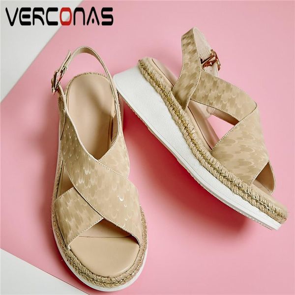 women arrival high heeled genuine leather round toe wedge heel casual shoes summer quality sandals woman, Black
women arrival high heeled genuine leather round toe wedge heel casual shoes summer quality sandals woman, Black