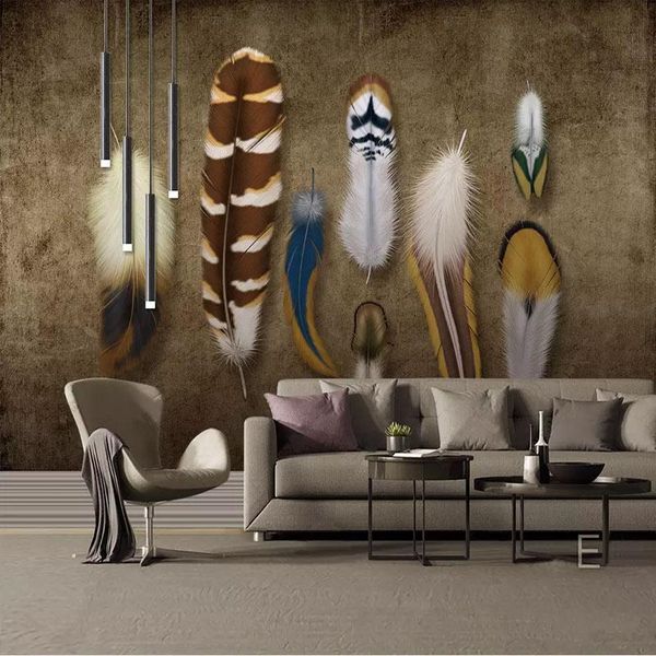 wallpapers custom po retro fashion color feather texture mural wall cloth living room tv sofa home decor covering
wallpapers custom po retro fashion color feather texture mural wall cloth living room tv sofa home decor covering