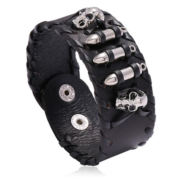 charm bracelets 2021 punk leather bracelet trendy men domineering motorcycle accessories skull unisex, Golden;silver
charm bracelets 2021 punk leather bracelet trendy men domineering motorcycle accessories skull unisex, Golden;silver