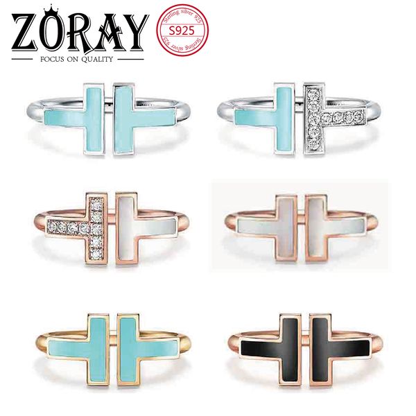tiff 925 sterling silver open band rings, brand classic mother-of-pearl double t ring
tiff 925 sterling silver open band rings, brand classic mother-of-pearl double t ring