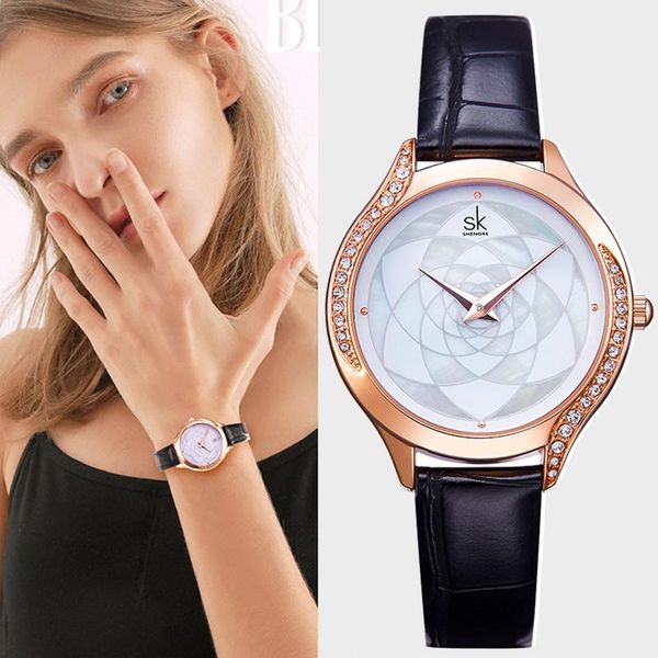 wristwatches fashion women wrist watch luxury black quartz clock high-quality leather sport for diamond bracelet watches relogio, Slivery;brown 
wristwatches fashion women wrist watch luxury black quartz clock high-quality leather sport for diamond bracelet watches relogio, Slivery;brown