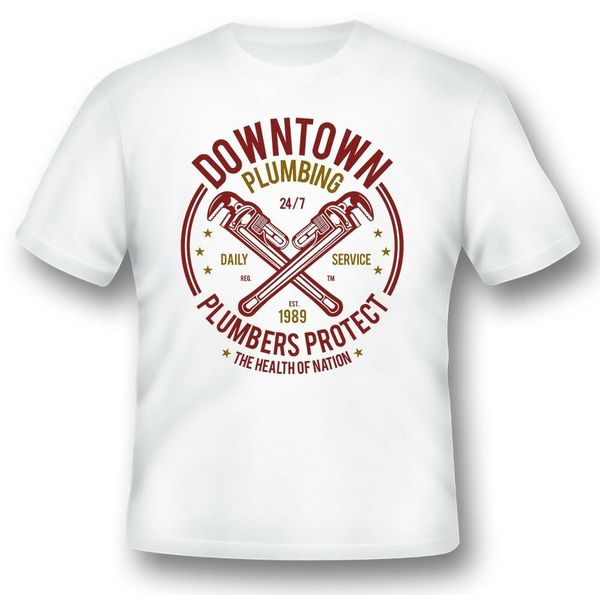 downtown plumbing plumbers protect health of nation tee shirt black or white, White;black
downtown plumbing plumbers protect health of nation tee shirt black or white, White;black