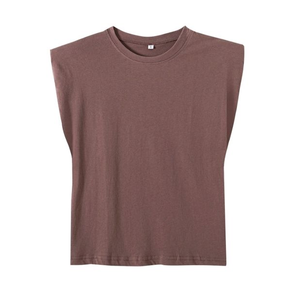 new spring women shoulder pads profile vest t shirt female solid loose t1370 210401, White
new spring women shoulder pads profile vest t shirt female solid loose t1370 210401, White