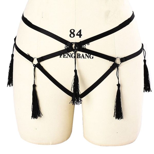 nightclub dance gothic harness tassel strap seduction open pants temptation fun underwear performance clothes, Black;white
nightclub dance gothic harness tassel strap seduction open pants temptation fun underwear performance clothes, Black;white