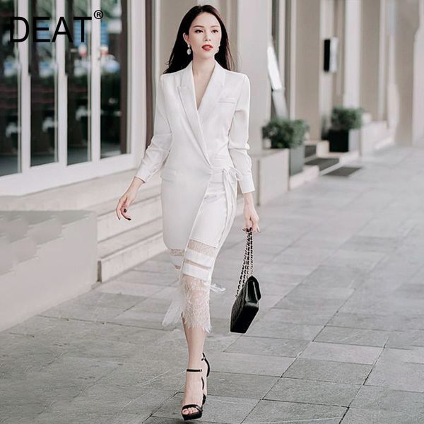 women white patchwork lace bandage pockets dress turn-down collar long sleeve slim fit fashion tide summer 7e0253 210421, Black;gray
women white patchwork lace bandage pockets dress turn-down collar long sleeve slim fit fashion tide summer 7e0253 210421, Black;gray
