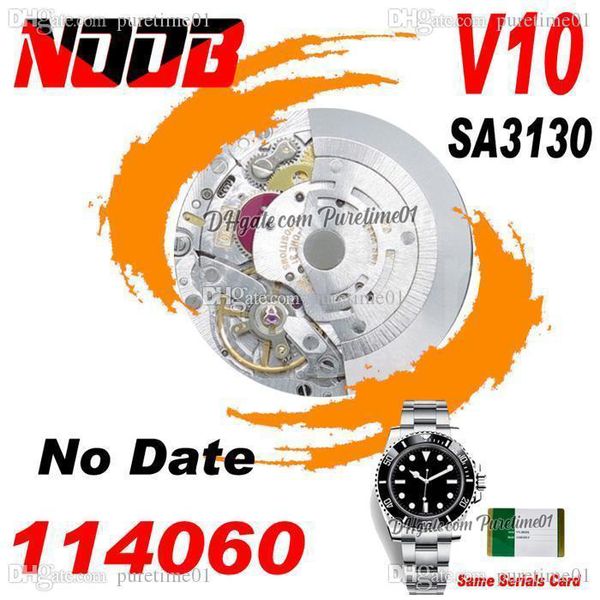 n v10 sa3130 automatic ceramic bezel black dial mens watch no date 904l steel case bracelet super edition gift customize same serial warrant, Slivery;brown
n v10 sa3130 automatic ceramic bezel black dial mens watch no date 904l steel case bracelet super edition gift customize same serial warrant, Slivery;brown