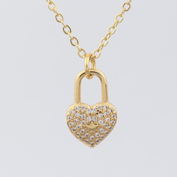 pendant necklaces sweet romantic heart shape lock key gold color metal simple and generous necklace for women gifts jewelry lovers, Silver
pendant necklaces sweet romantic heart shape lock key gold color metal simple and generous necklace for women gifts jewelry lovers, Silver