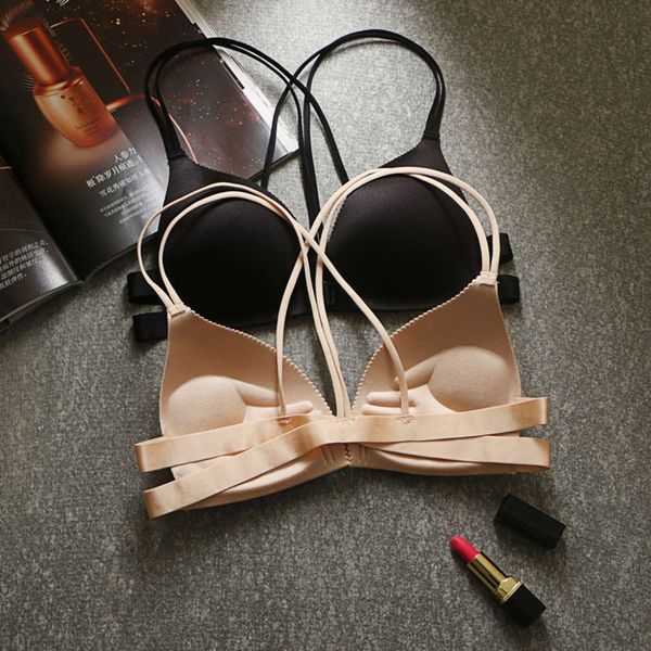 bandage design hand push up bra women seamless bras summer beauty back front closure fashion female lingerie, Black;white
bandage design hand push up bra women seamless bras summer beauty back front closure fashion female lingerie, Black;white
