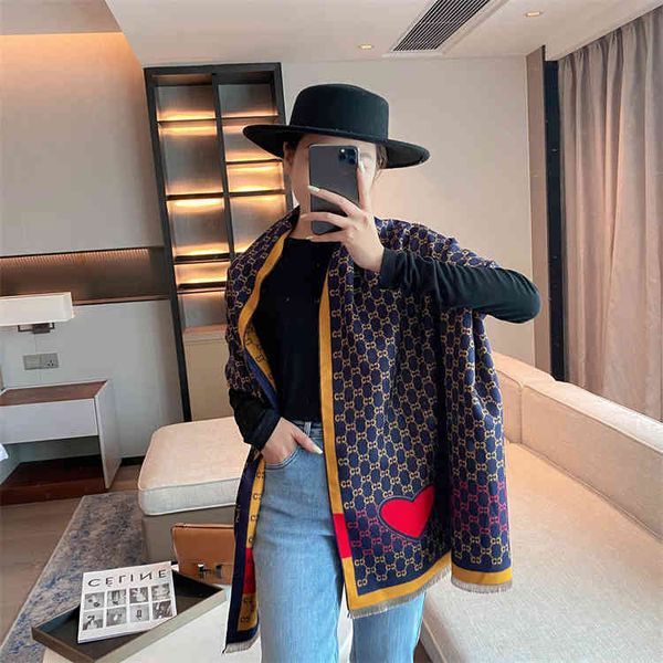 design new imitation cashmere thick warm scarf seasons air conditioning room shawl long hair pulling, Blue;gray
design new imitation cashmere thick warm scarf seasons air conditioning room shawl long hair pulling, Blue;gray